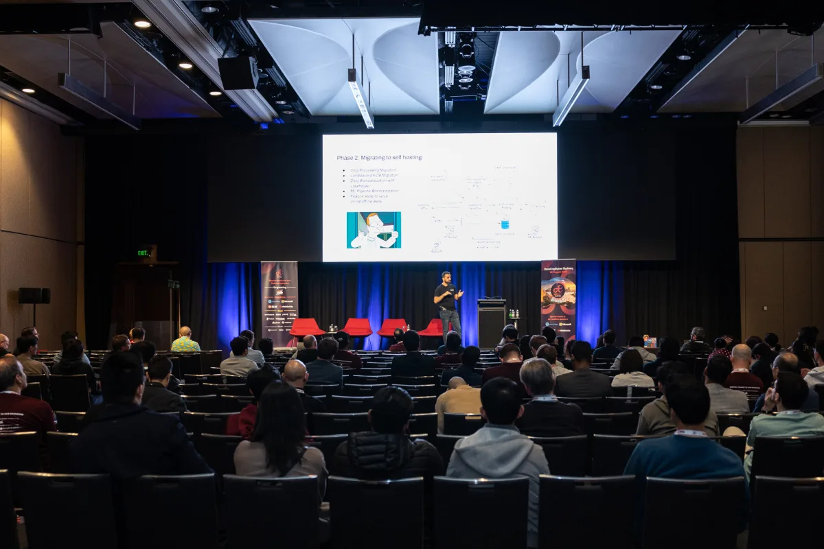Kanishka Mohaia presenting real-time machine learning to the DataEngBytes 2023 audience.